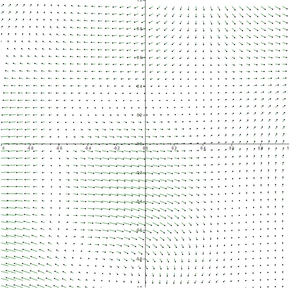 10 x 10 Sampling Vector Field